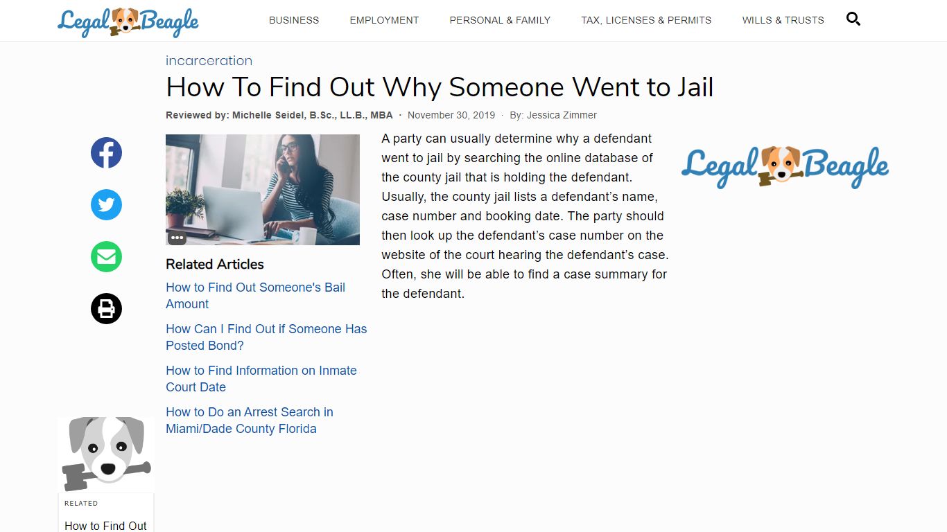 How To Find Out Why Someone Went to Jail | Legal Beagle